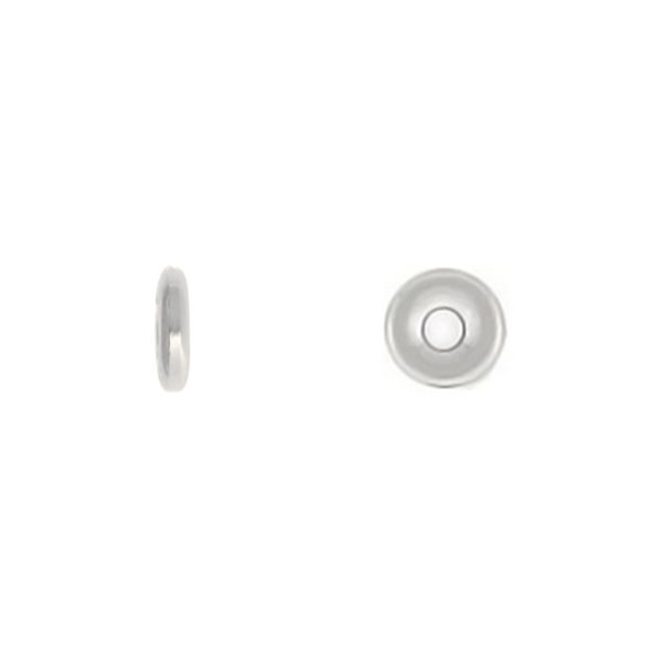 sterling silver roundelle spacer bead 3x1,5mm | 10pc