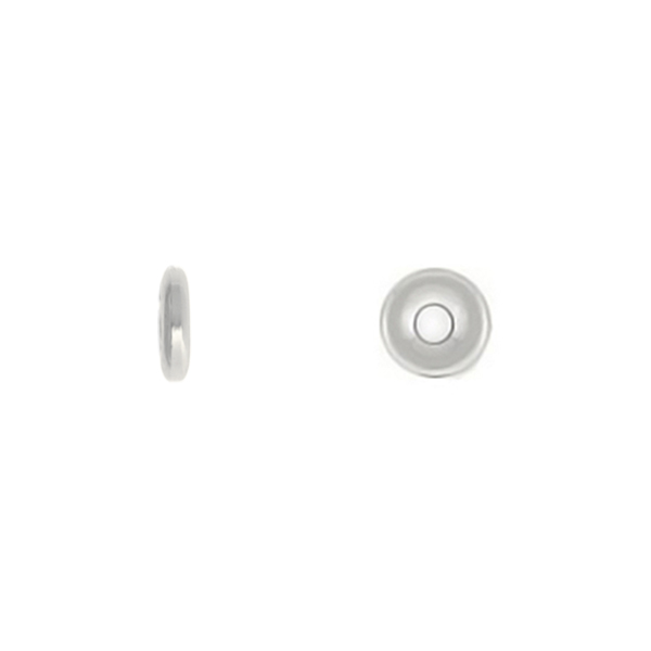 sterling silver roundelle spacer bead 4,2x2,3mm | 8pc