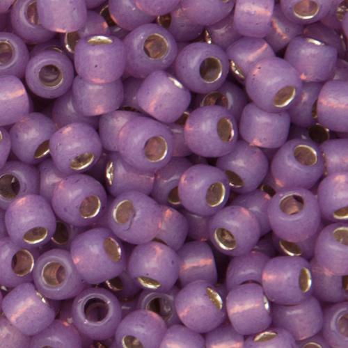 rocaille toho seed beads 6/0 - silver-lined milky amethyst (2108) | 10gr