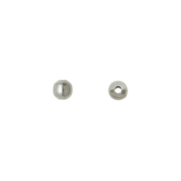stainless steel spacer round bead 4mm - hole | 50pc
