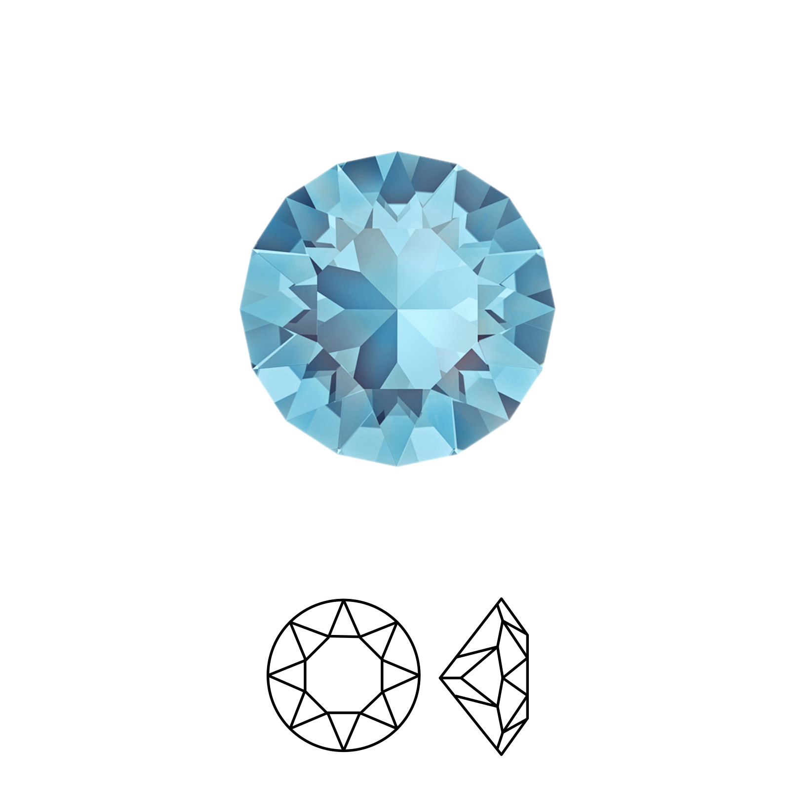 chaton (1088) aquamarine pp31 (3,80-4,00mm) | 20pc