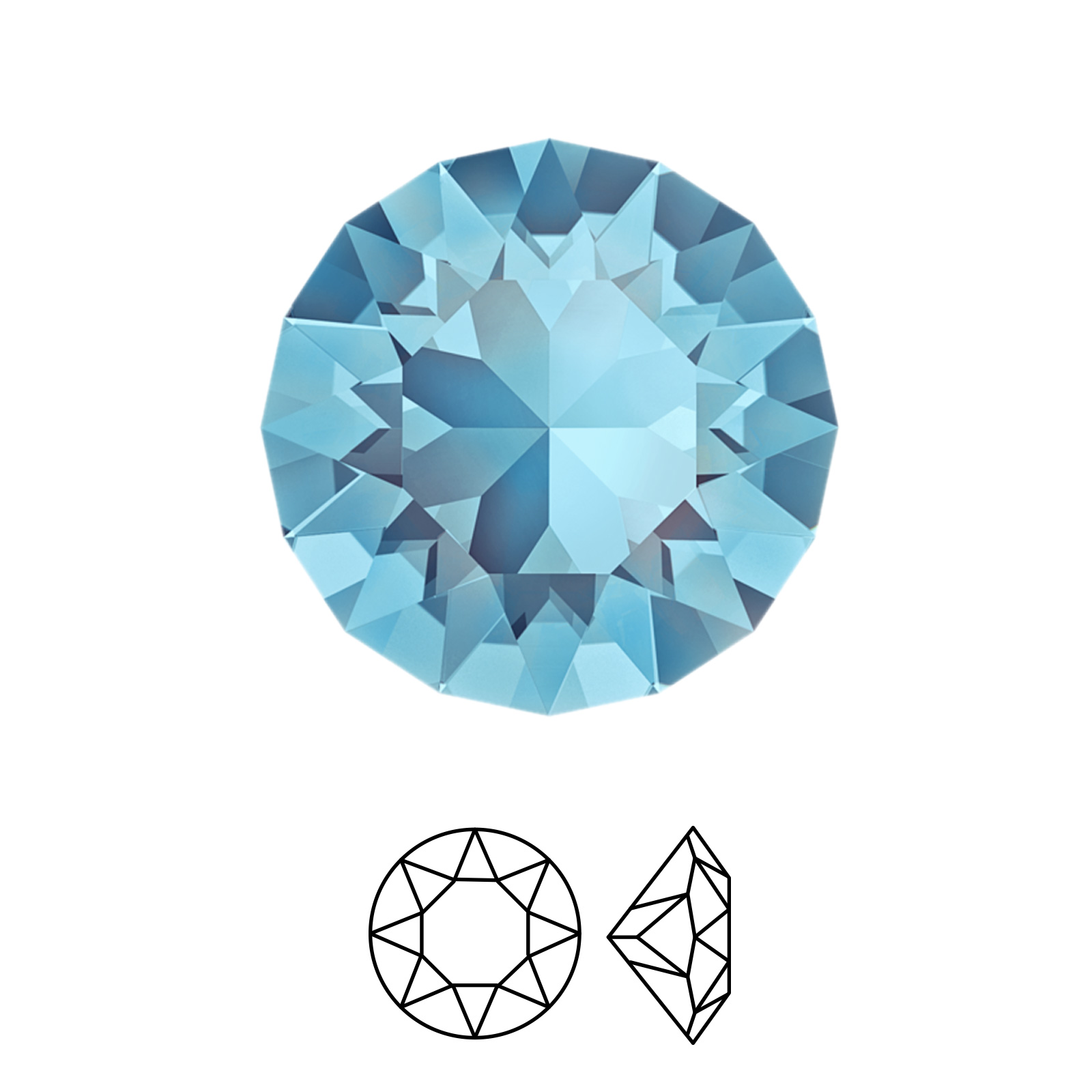 chaton (1088) aquamarine ss29 (6,14-6,32mm) | 10pc