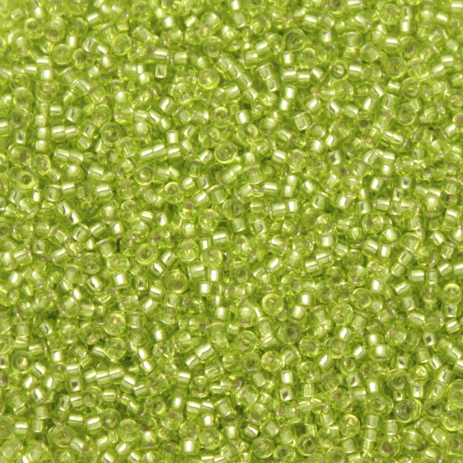 miyuki rocailles 15/0 - silver-lined chartreuse (14) | 10gr