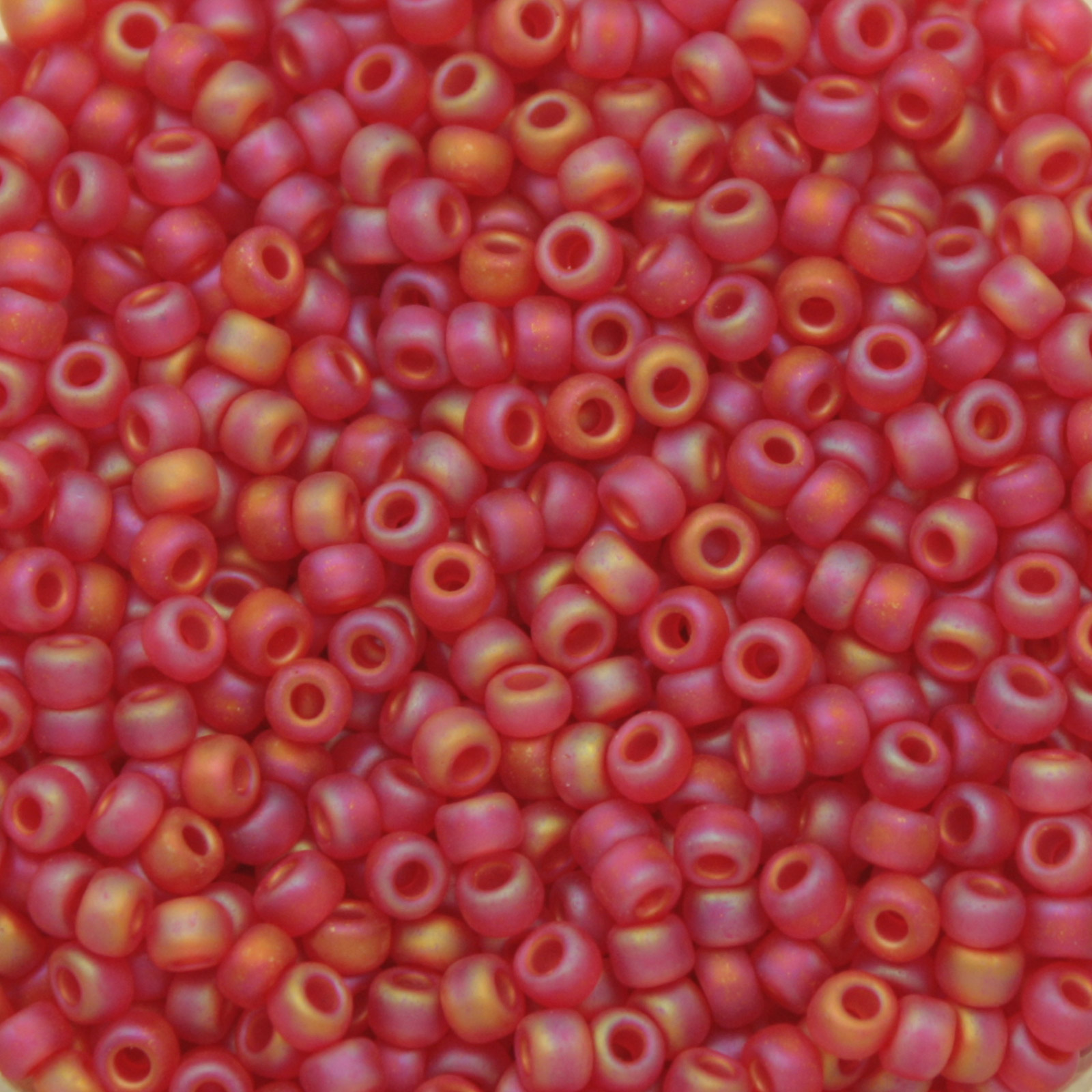 miyuki rocailles 8/0 - matte light red ab (140fr) | 10gr