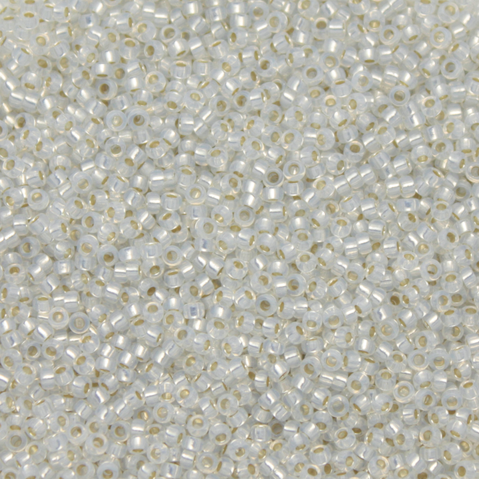miyuki rocailles 15/0 - gilt lined white opal (551) | 10gr