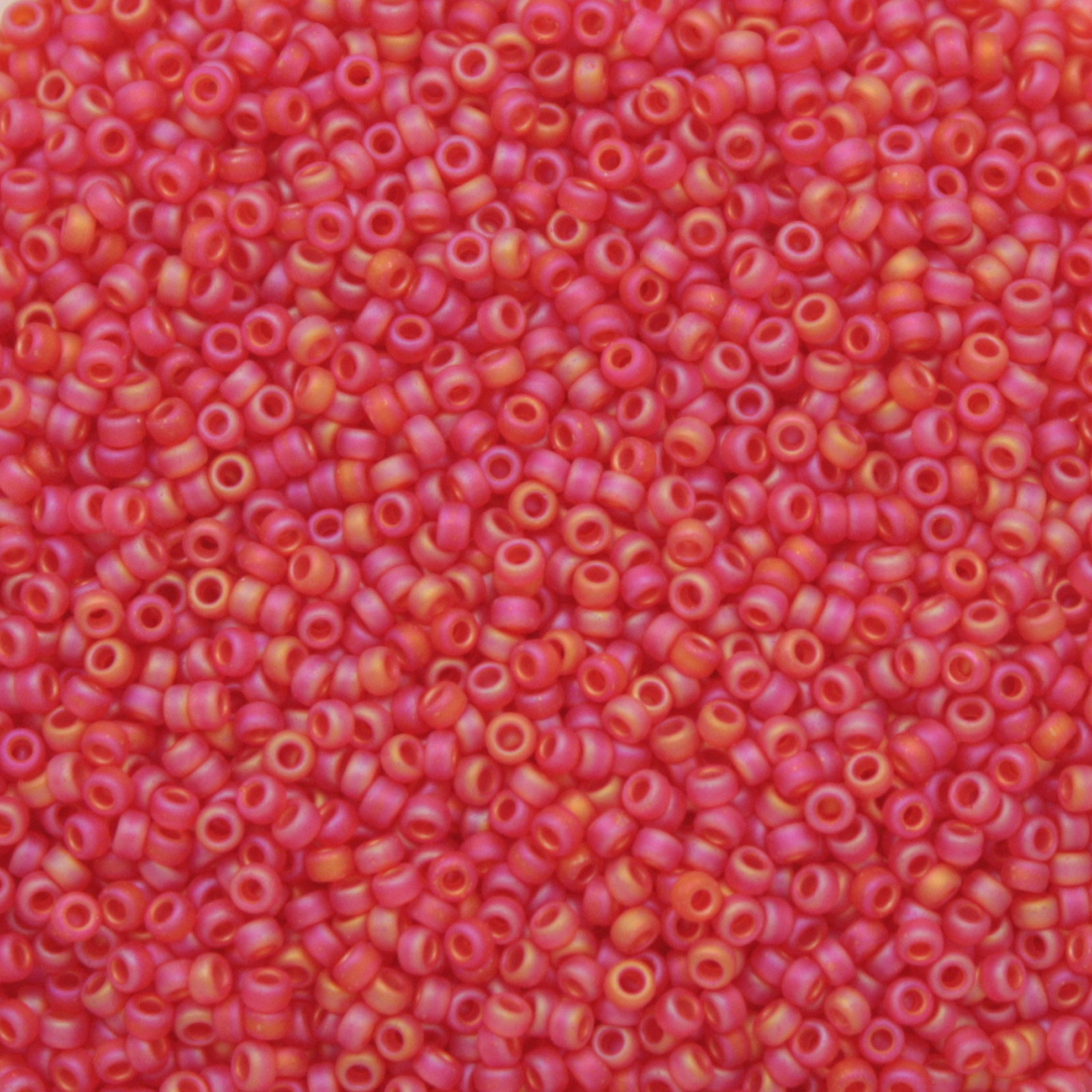 miyuki rocailles 15/0 - matte light red ab (140fr) | 10gr
