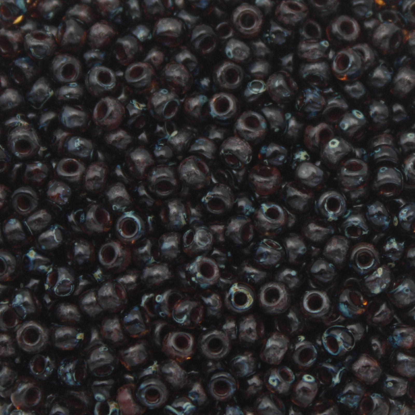 miyuki rocailles 8/0 - picasso transparent dark amber (4502) | 10gr