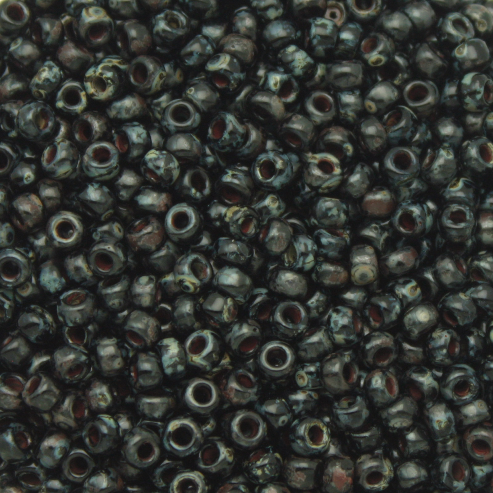 miyuki rocailles 8/0 - picasso opaque smoky black (4511) | 10gr