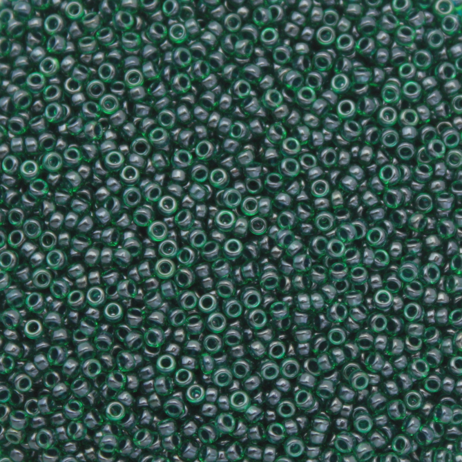 miyuki rocailles 15/0 - color-lined green/luster teal (2241) | 10gr