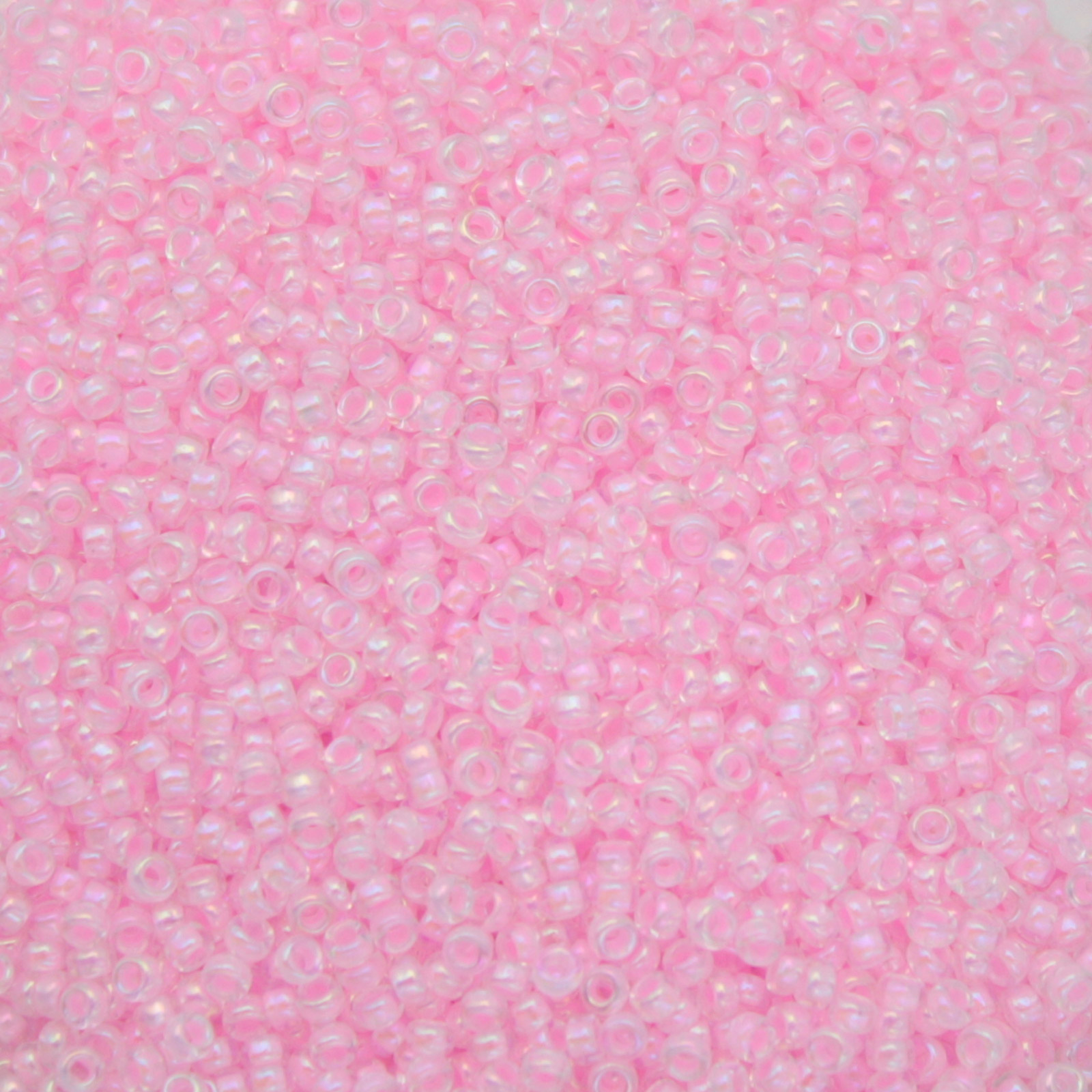 miyuki rocailles 15/0 - color-lined pink/crystal ab (272) | 10gr