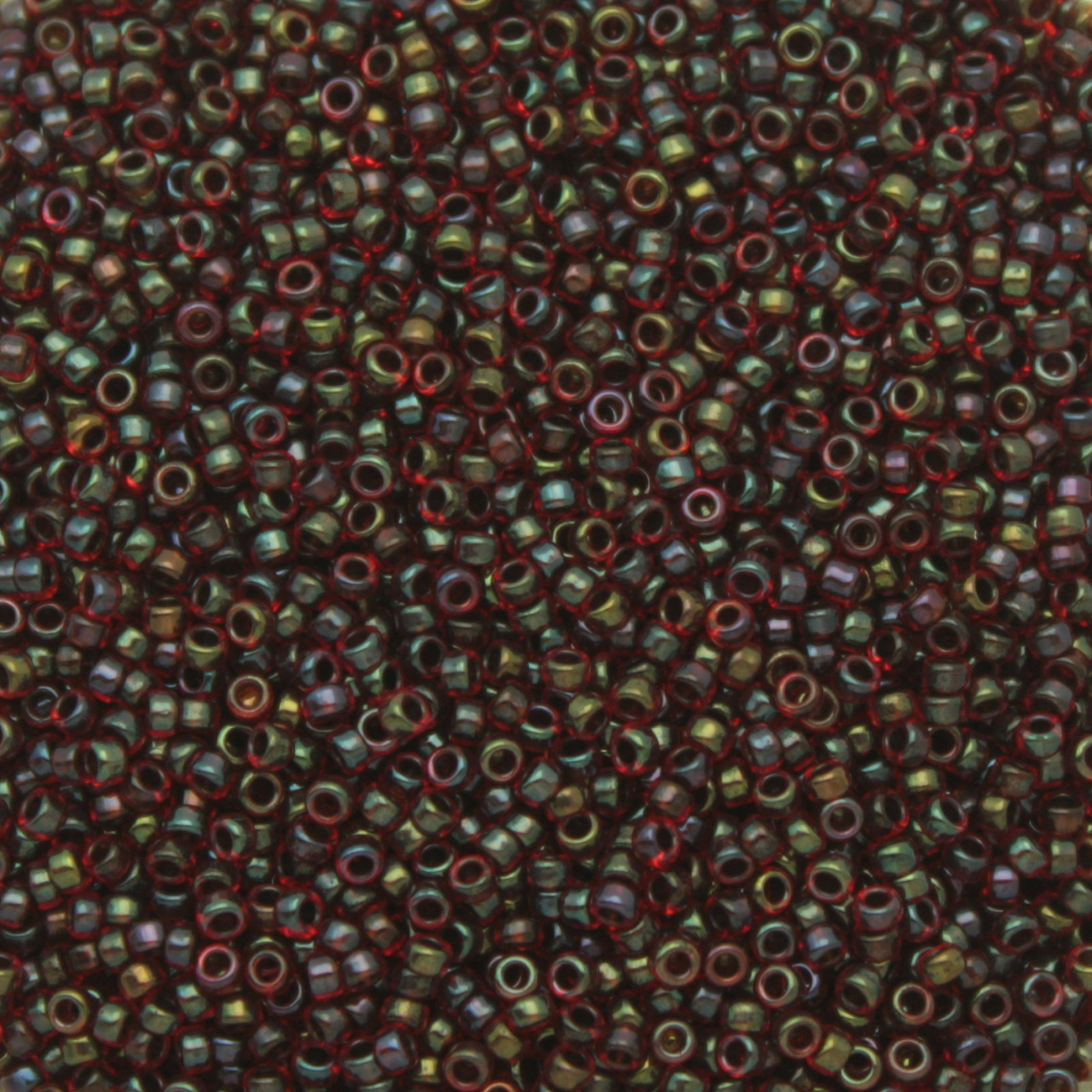 miyuki rocailles 15/0 - color-lined garnet/ruby ab (367) | 10gr