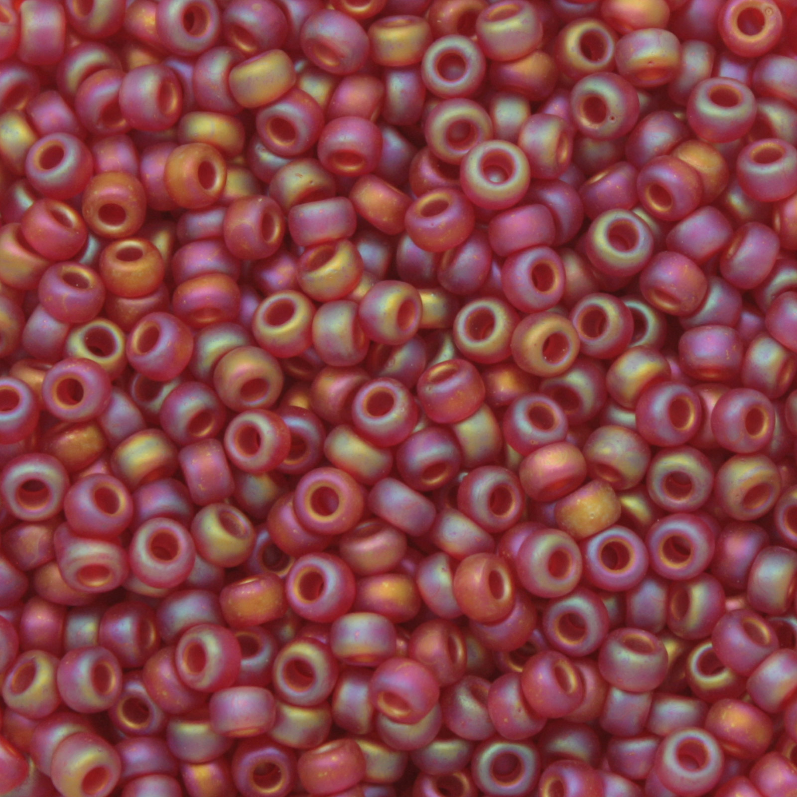miyuki rocailles 8/0 - matte transparent red ab (141fr) | 10gr