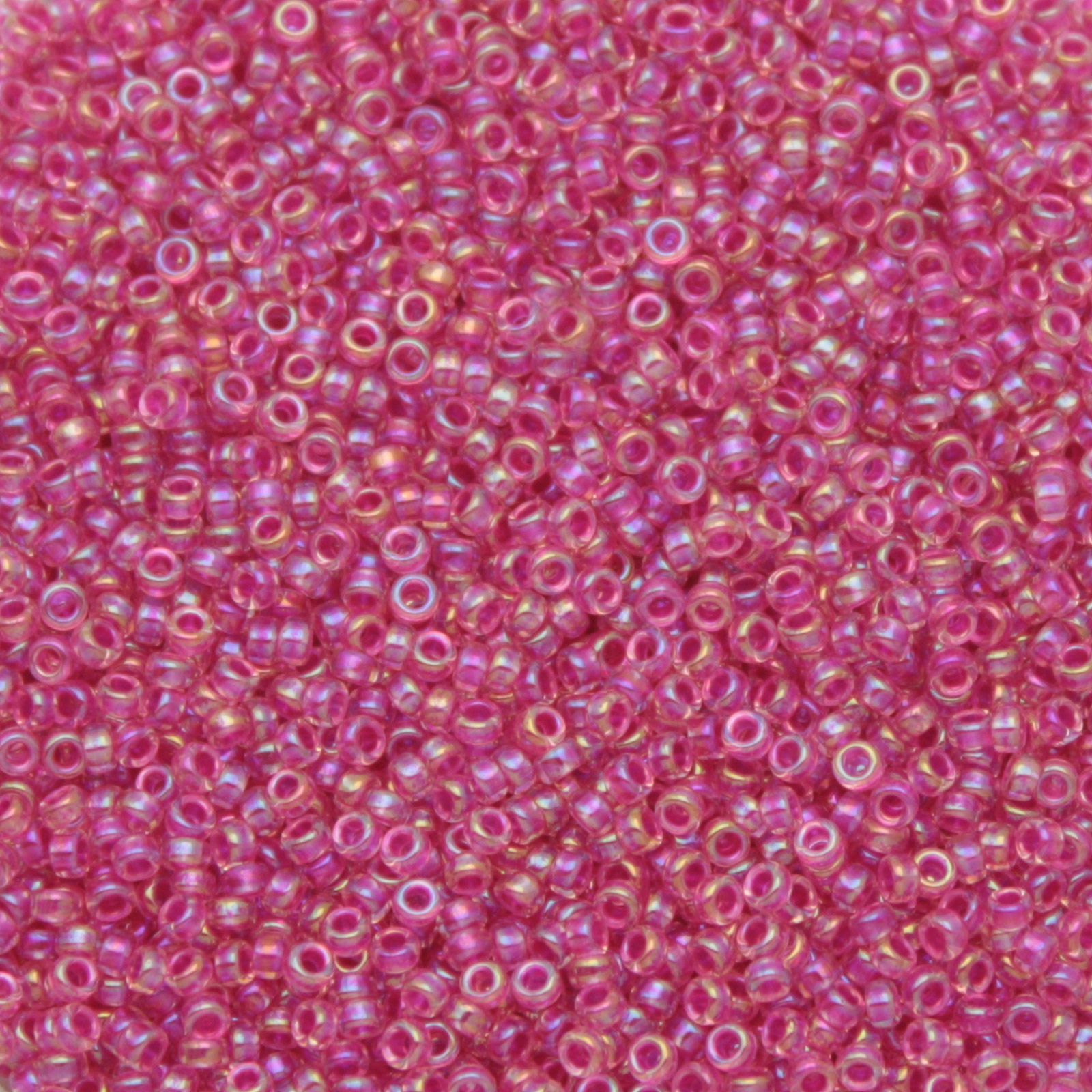 miyuki rocailles 15/0 - color-lined hot pink/crystal ab (355) | 10gr