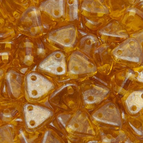 czechmates triangle glasperlen - luster topaz - 6mm | 8gr