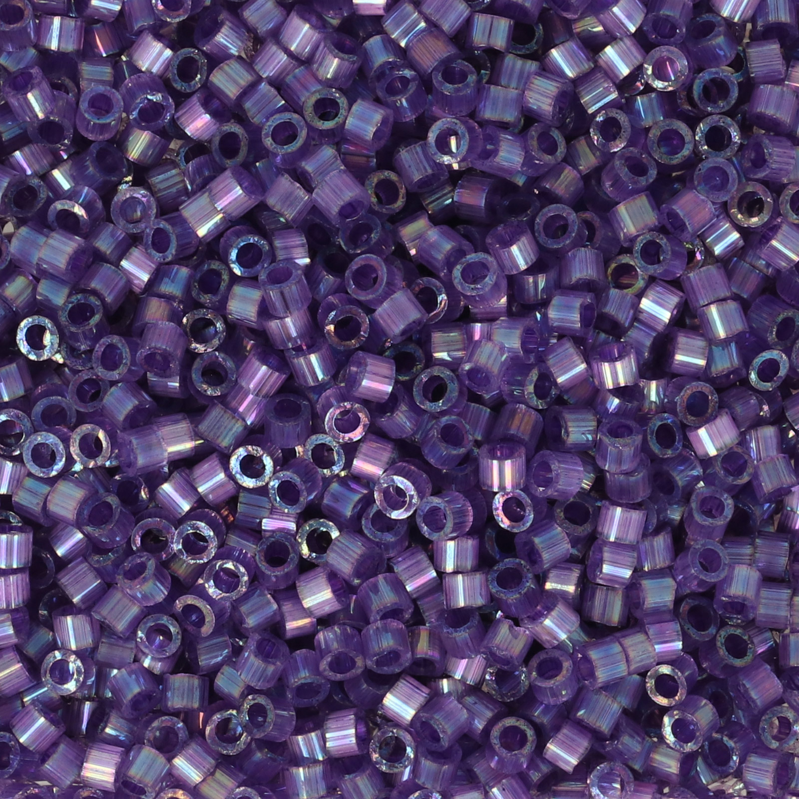 miyuki delica 11/0 - silk inside dyed dark orchid ab | 8gr