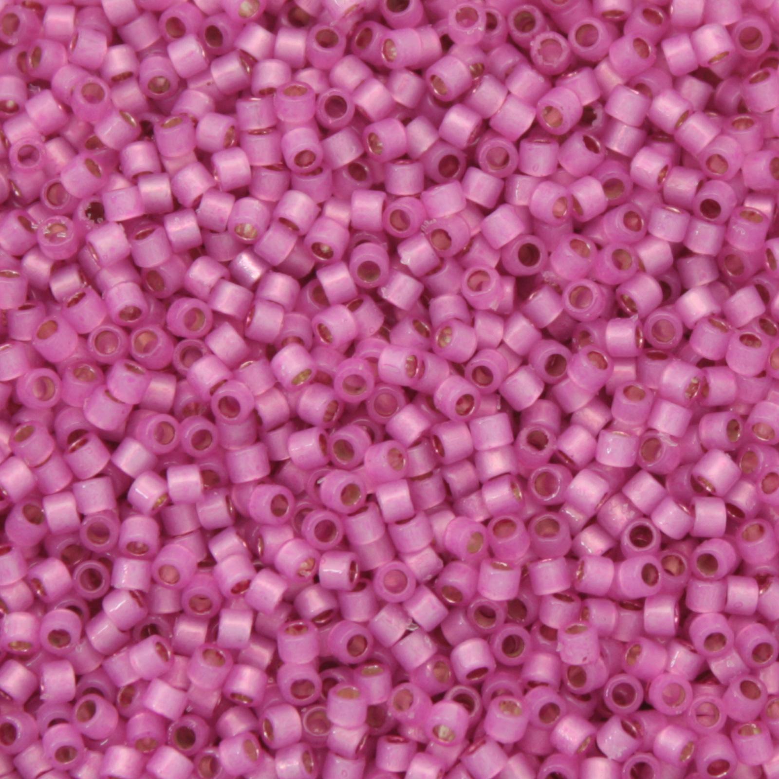miyuki delica 11/0 - duracoat silver-lined semi matte dyed pink parfait | 8gr