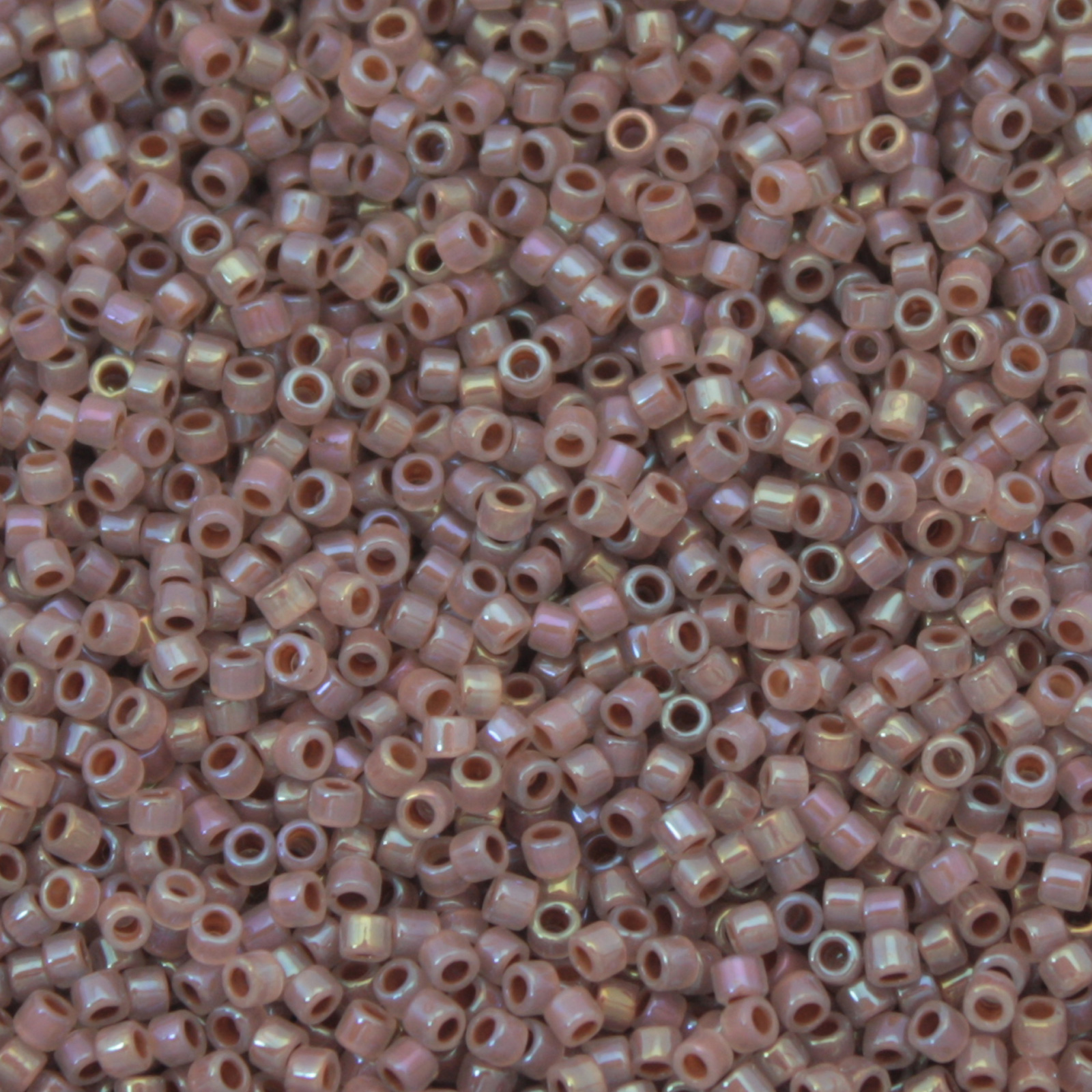 miyuki delica 11/0 - color-lined cocoa/opal ab | 8gr
