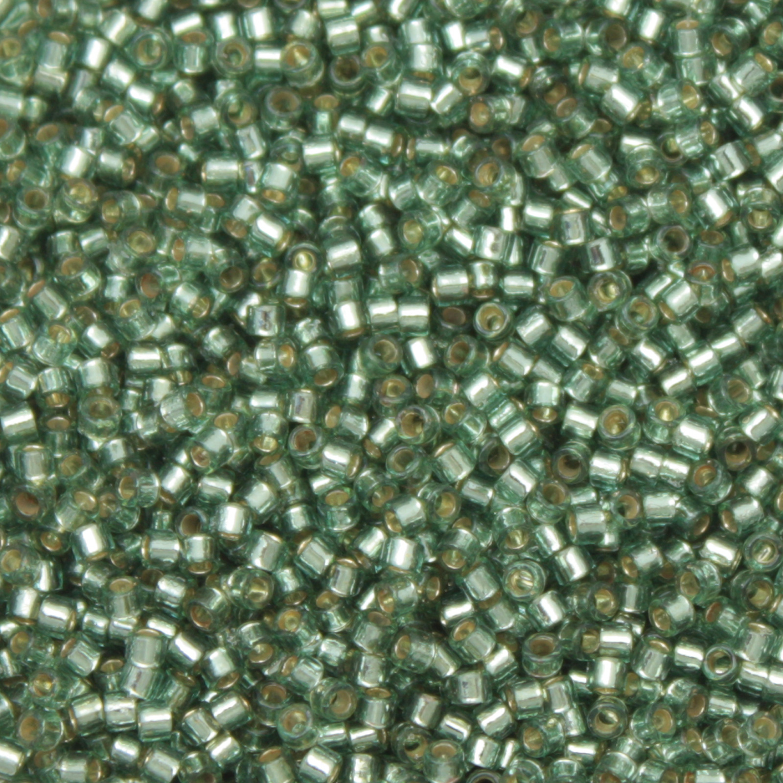 miyuki delica 11/0 - duracoat silver-lined dyed dark seafoam | 8gr