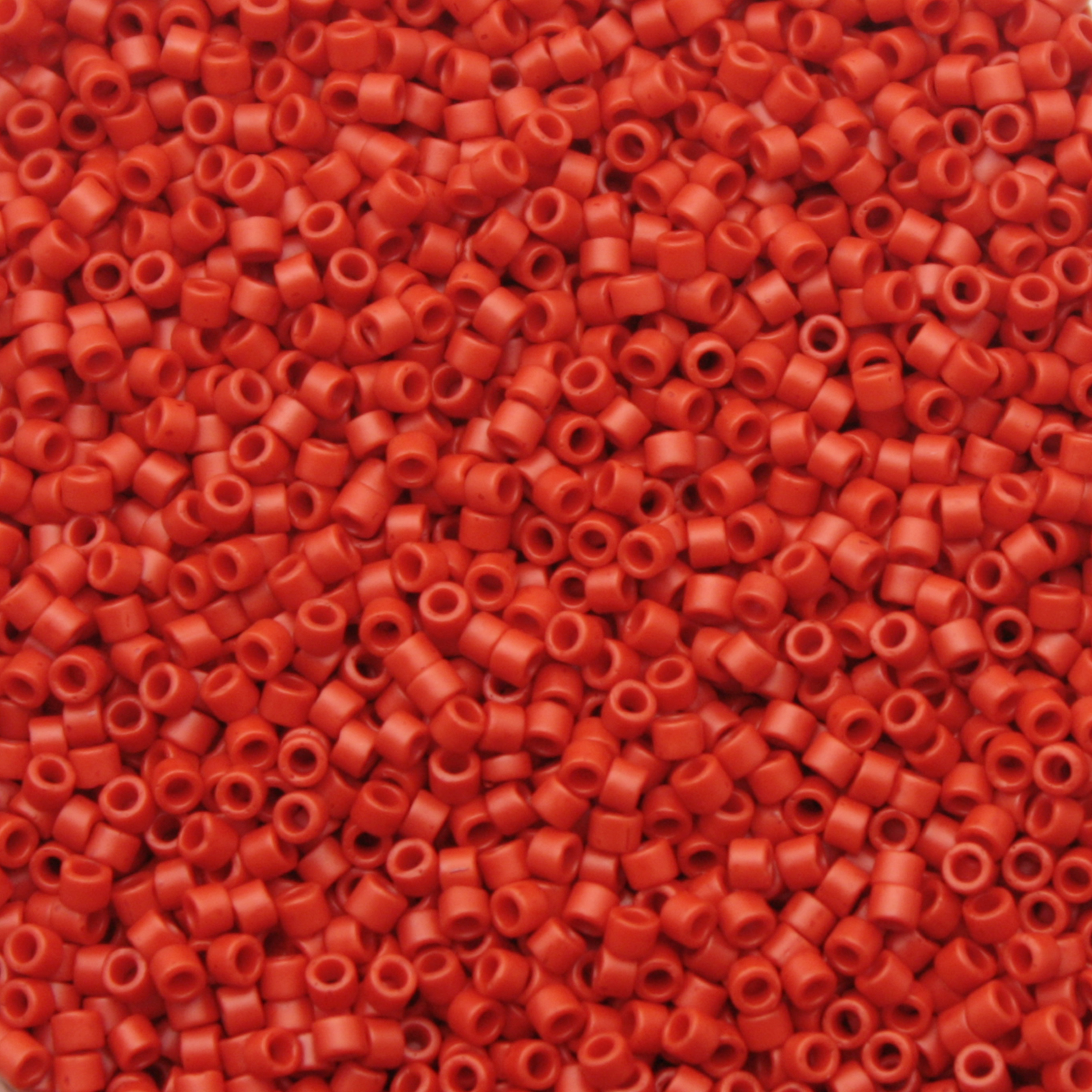 miyuki delica 11/0 - dyed semi matte opaque vermilion | 8gr