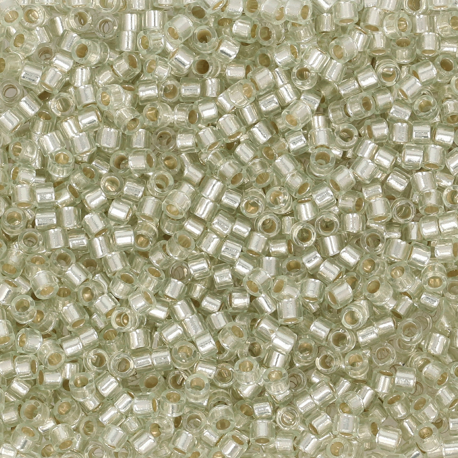 miyuki delica 11/0 - silver-lined pale moss green | 8gr