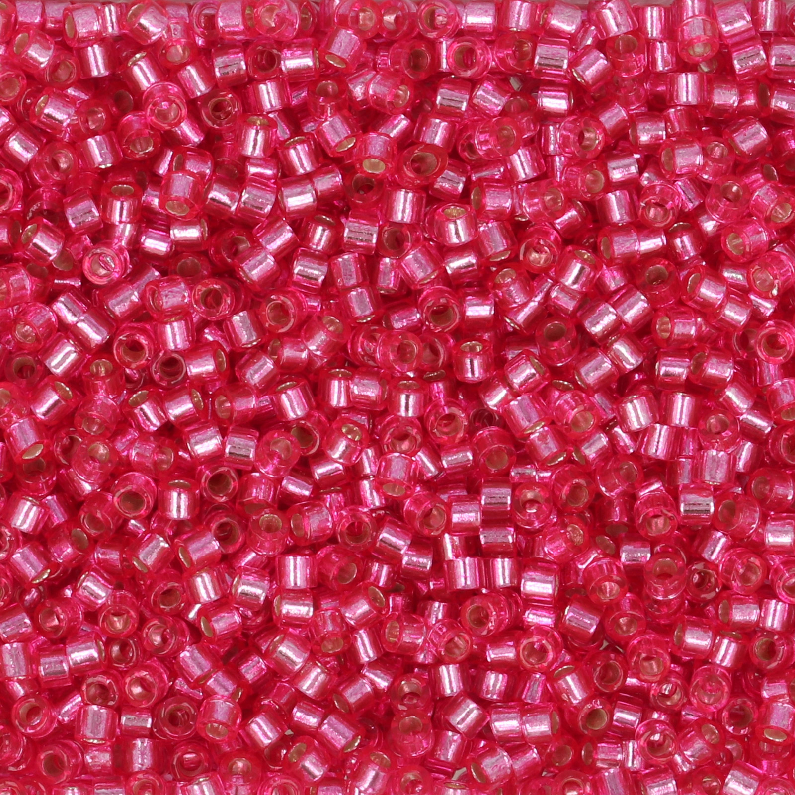 miyuki delica 11/0 - dyed silver-lined dark pink | 8gr