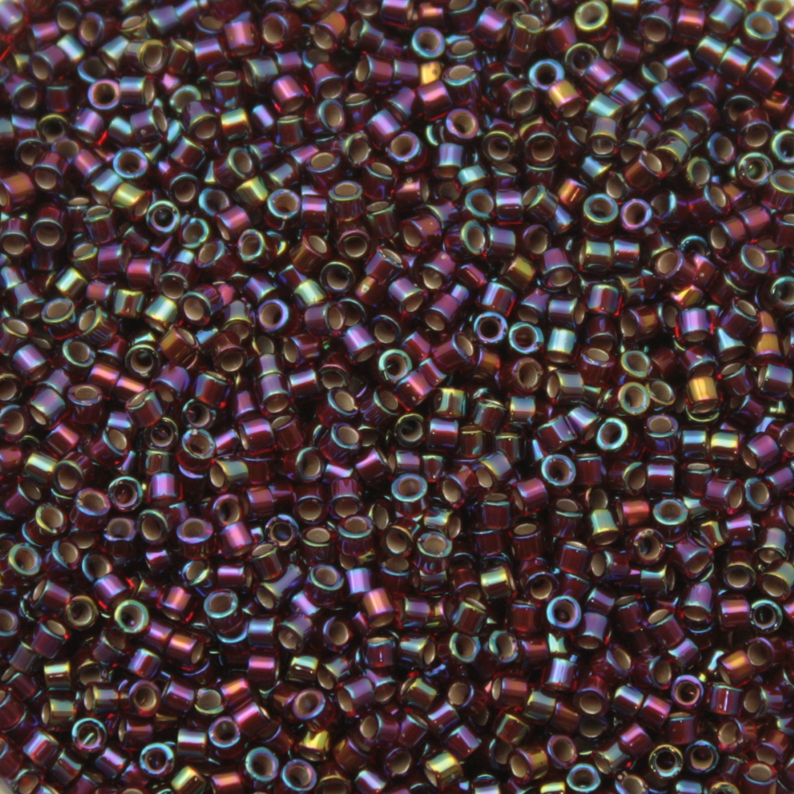 miyuki delica 11/0 - silver-lined glazed dark cranberry ab | 8gr