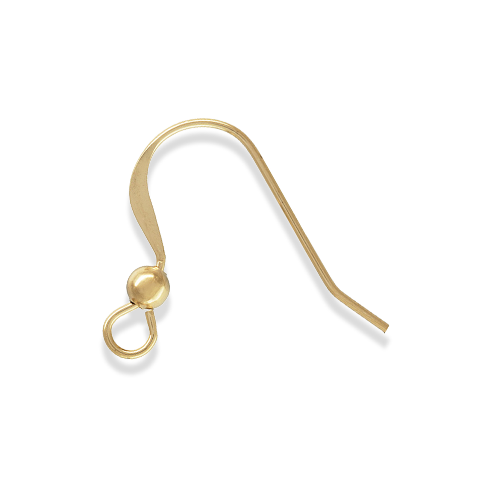 gold-filled 14k flat french earwire 17mm with ball | 2pc