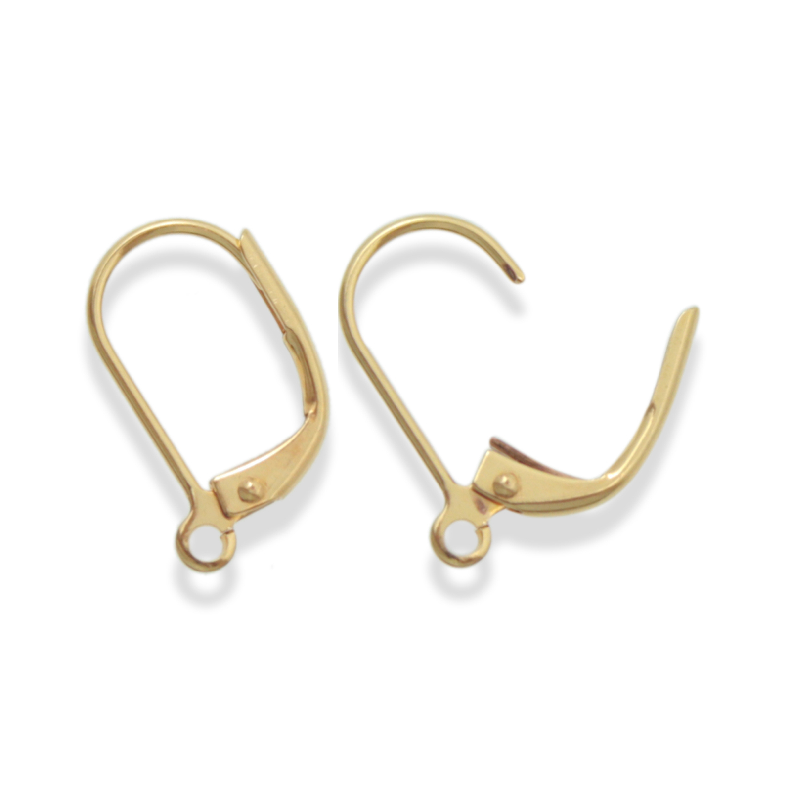 ohrhaken brisuren vergoldet 15mm | 10st