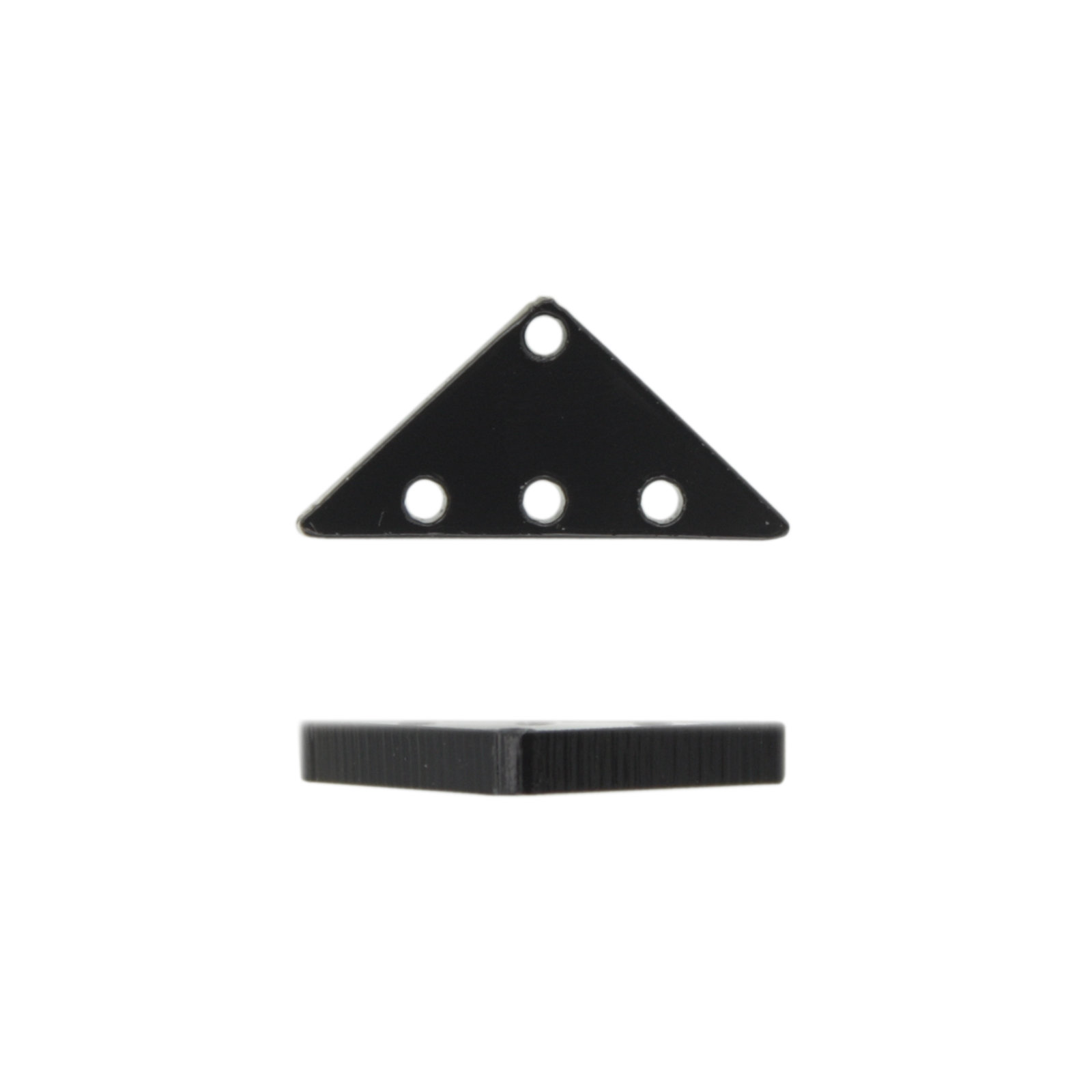 plexiglass black triangle with 4 hole - 25x13mm | 2pc