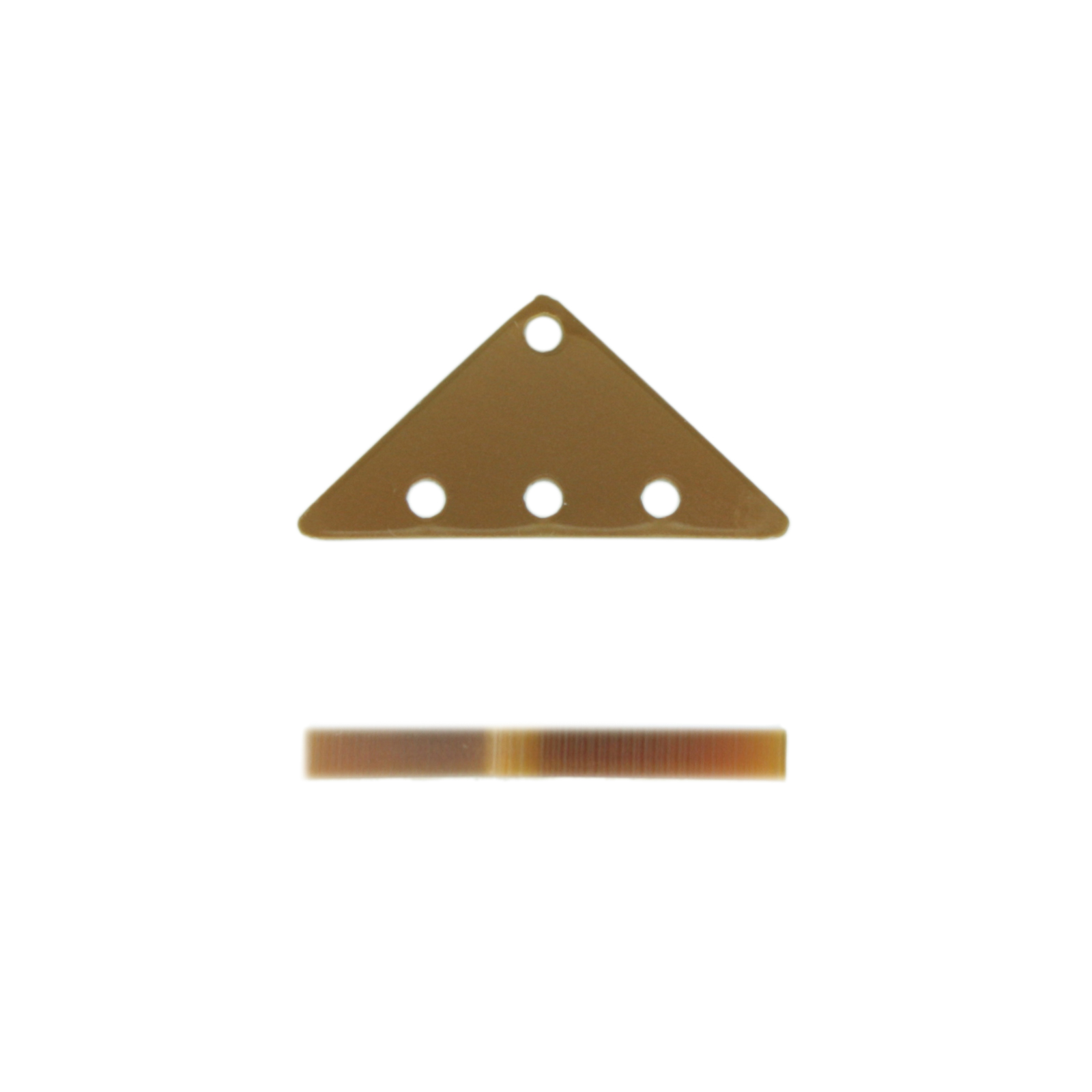 plexiglass gold triangle with 4 hole - 25x13mm | 2pc