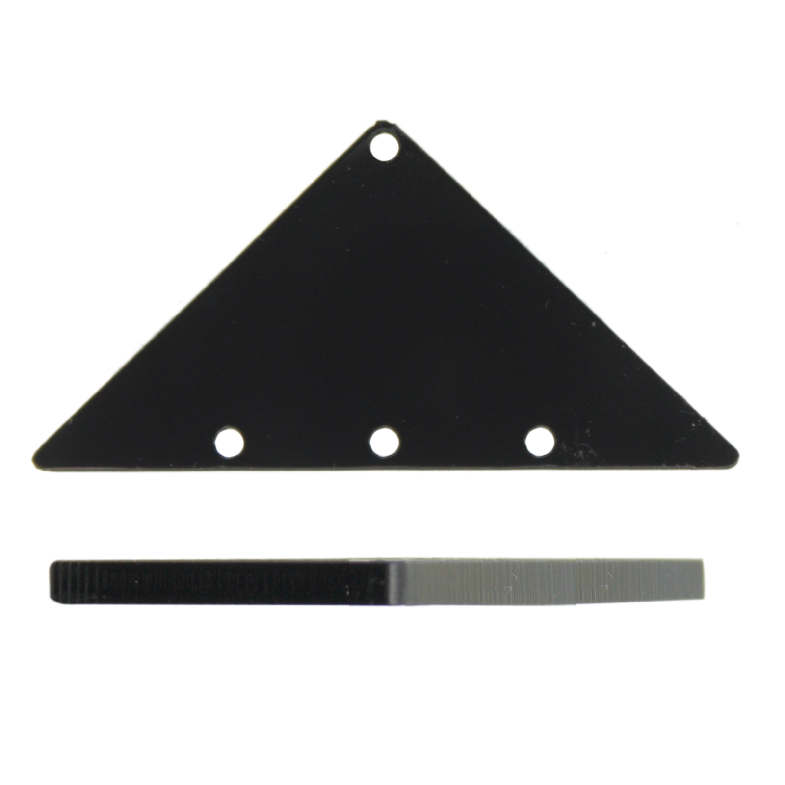 plexiglass black triangle with 4 hole - 50x25mm | 1pc