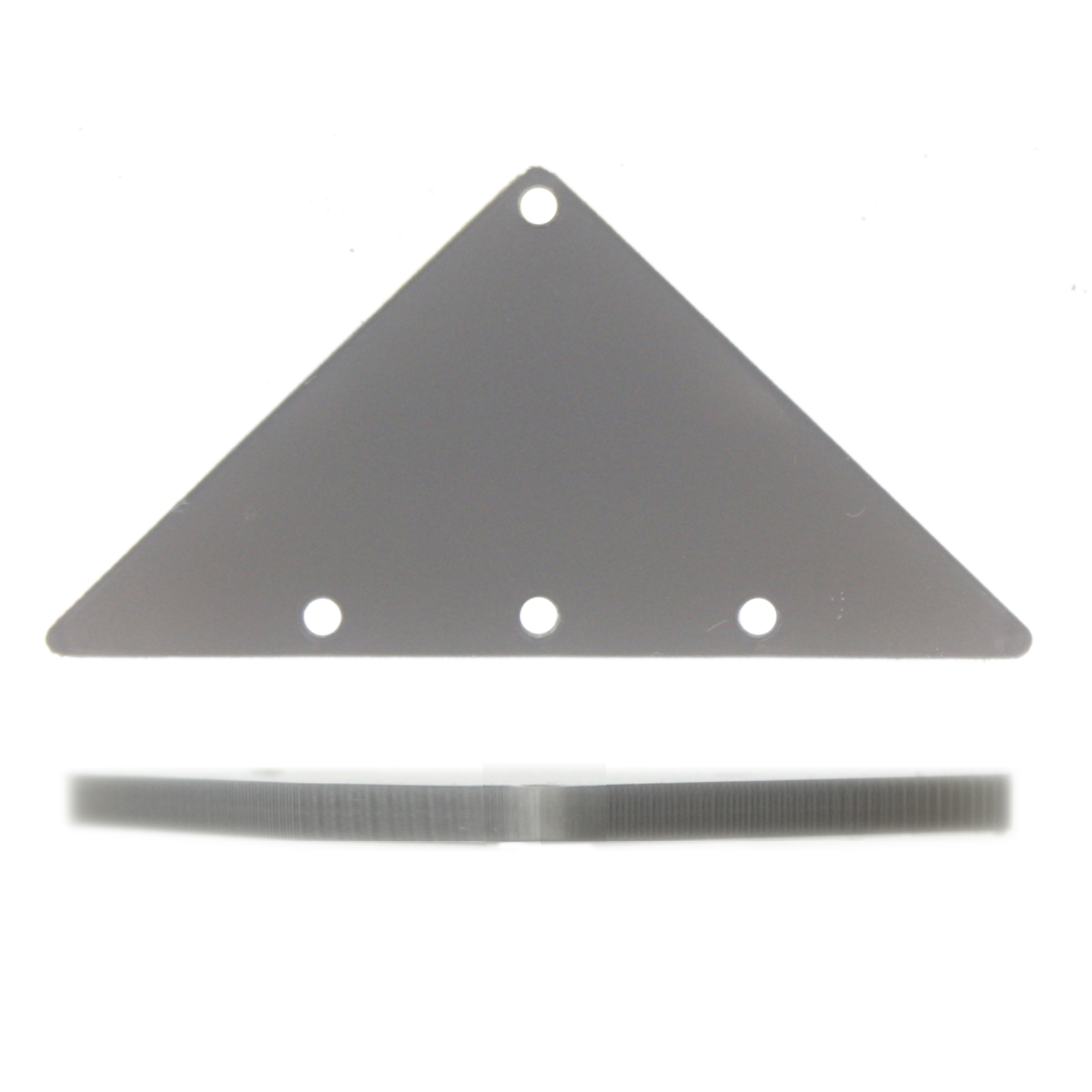 dreieck aus plexiglas silber 50x25mm - 4 löcher | 1st