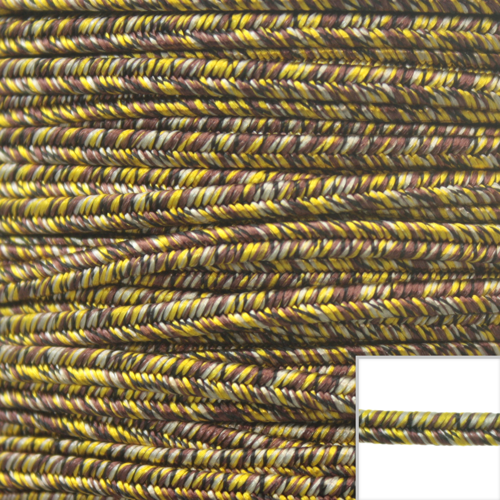 color melange soutache braid - yellow 3,5mm | 2mt