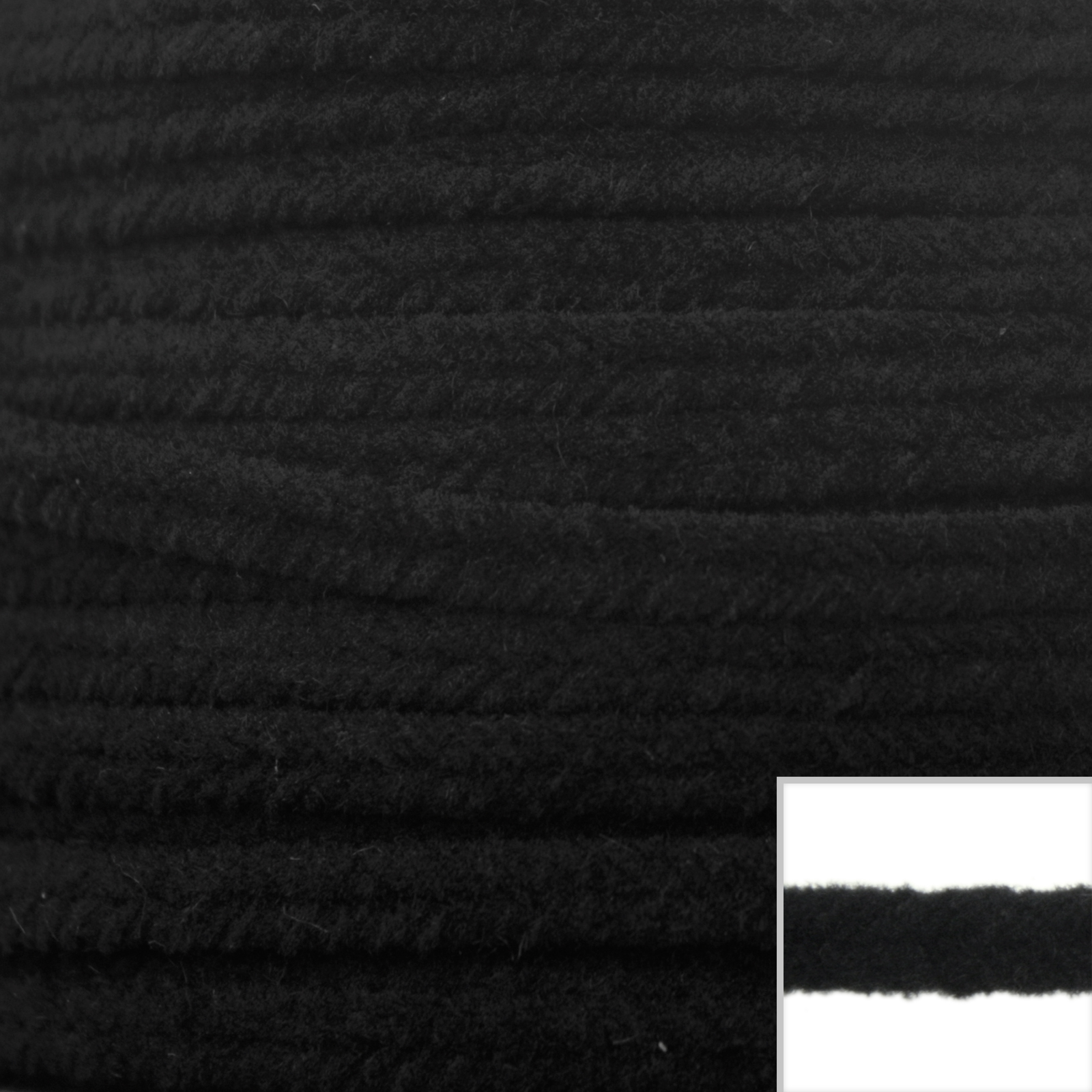 soutache fäden velvet schwarz 3,5mm | 2mt