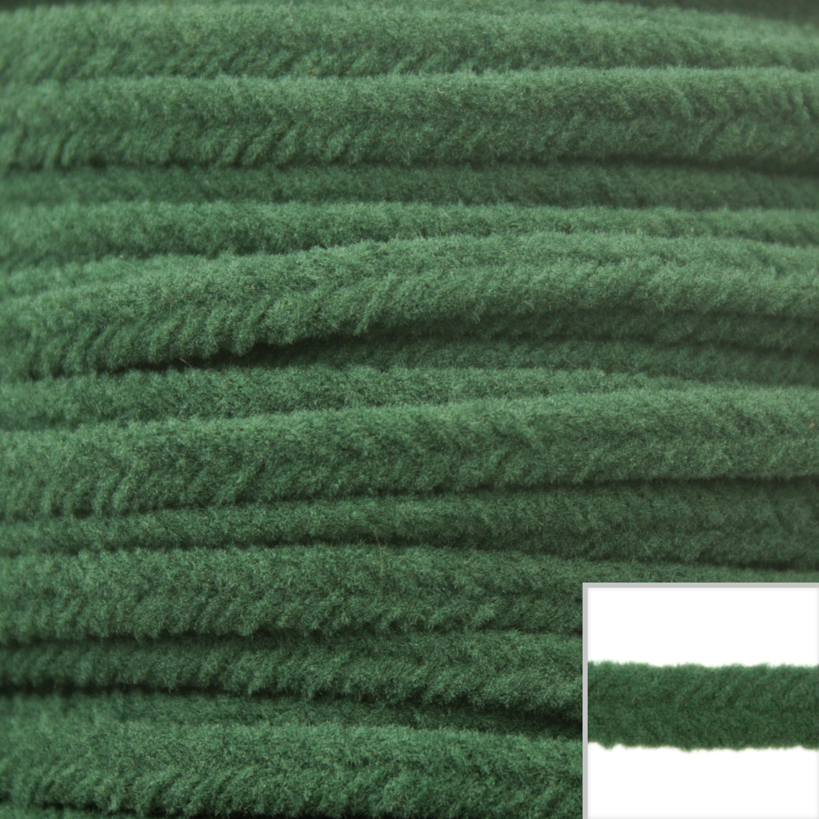 velvet soutache braid - dark green 3,5mm | 2mt