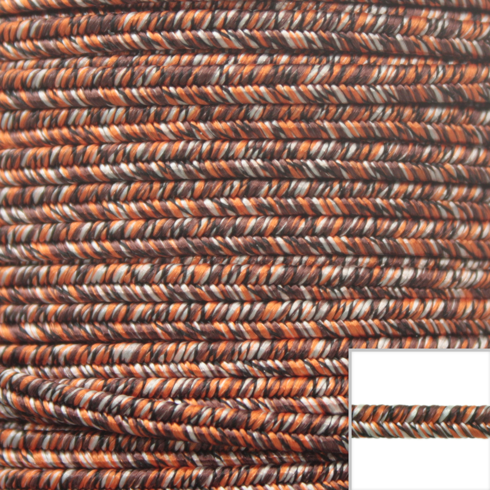 color melange soutache braid - orange 3,5mm | 2mt