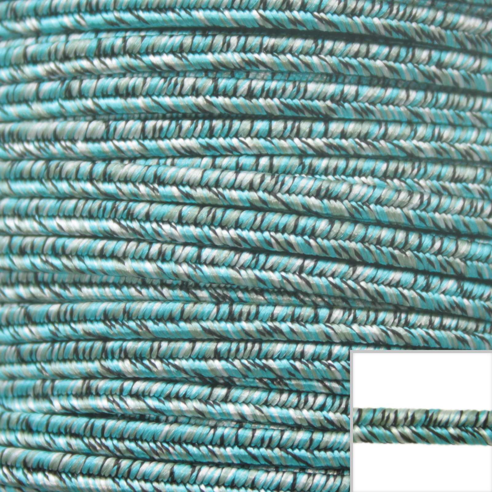 color melange soutache braid - turquoise 3,5mm | 2mt