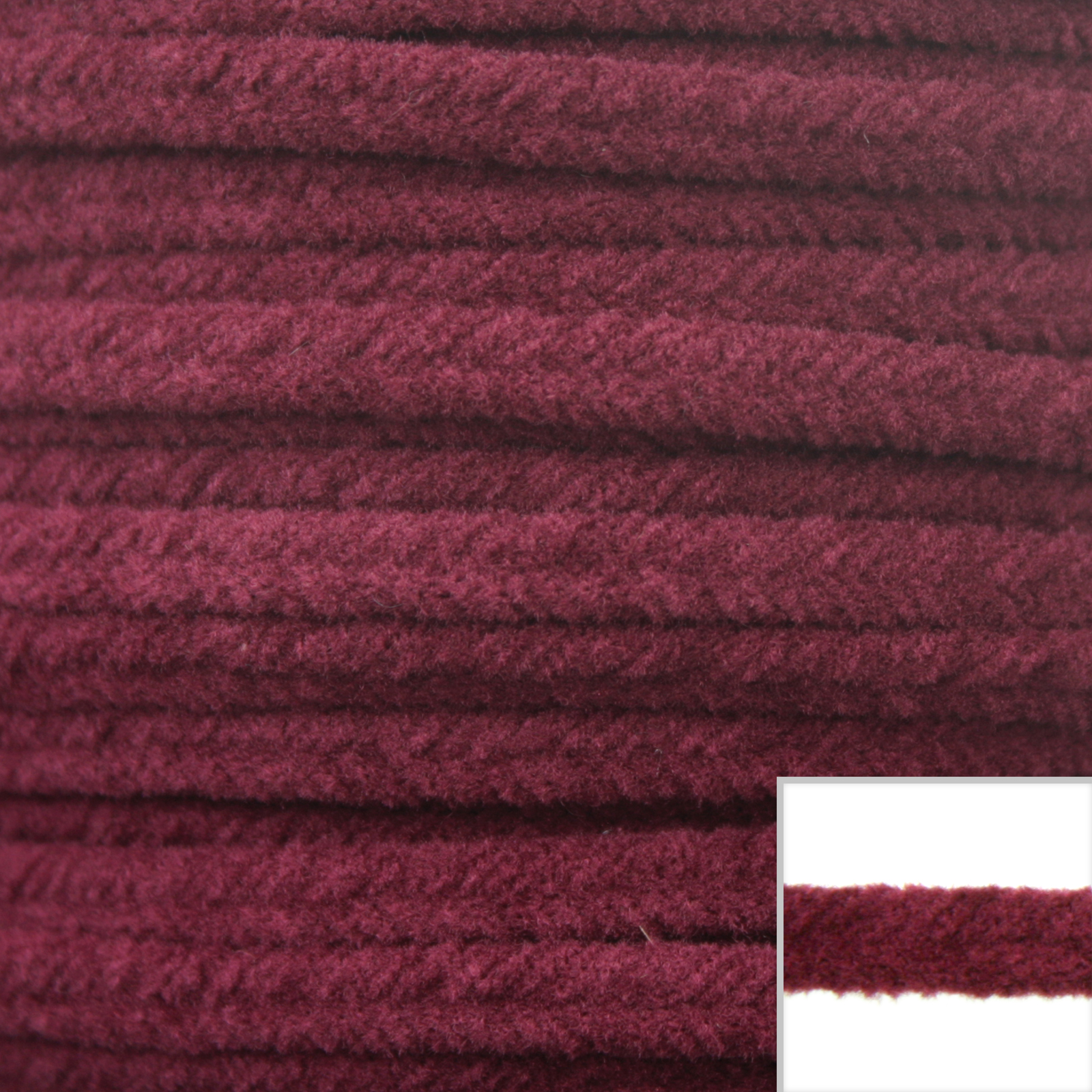 velvet soutache braid - bourdeaux 3,5mm | 2mt