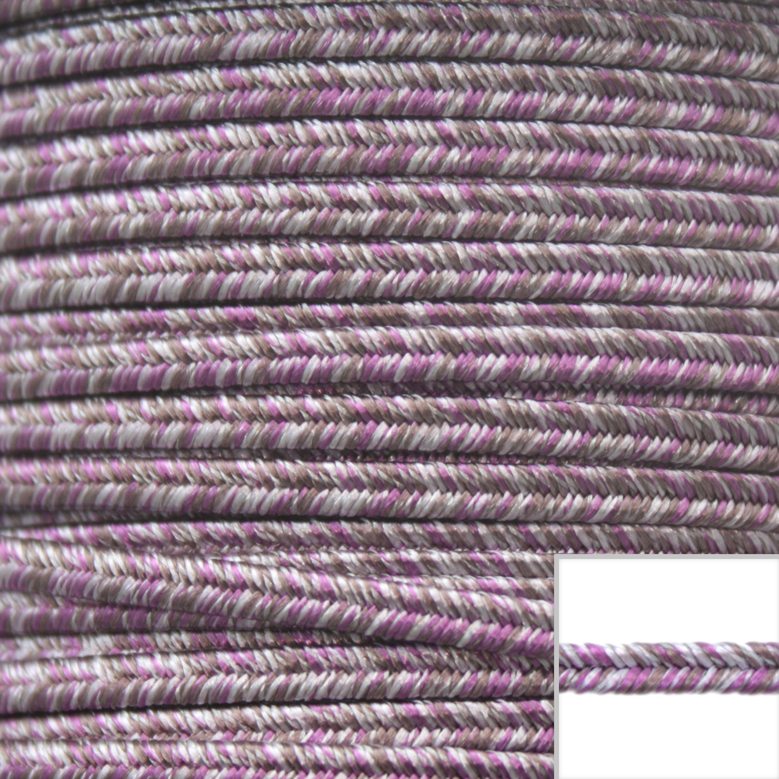 color melange soutache braid - violet 3,5mm | 2mt