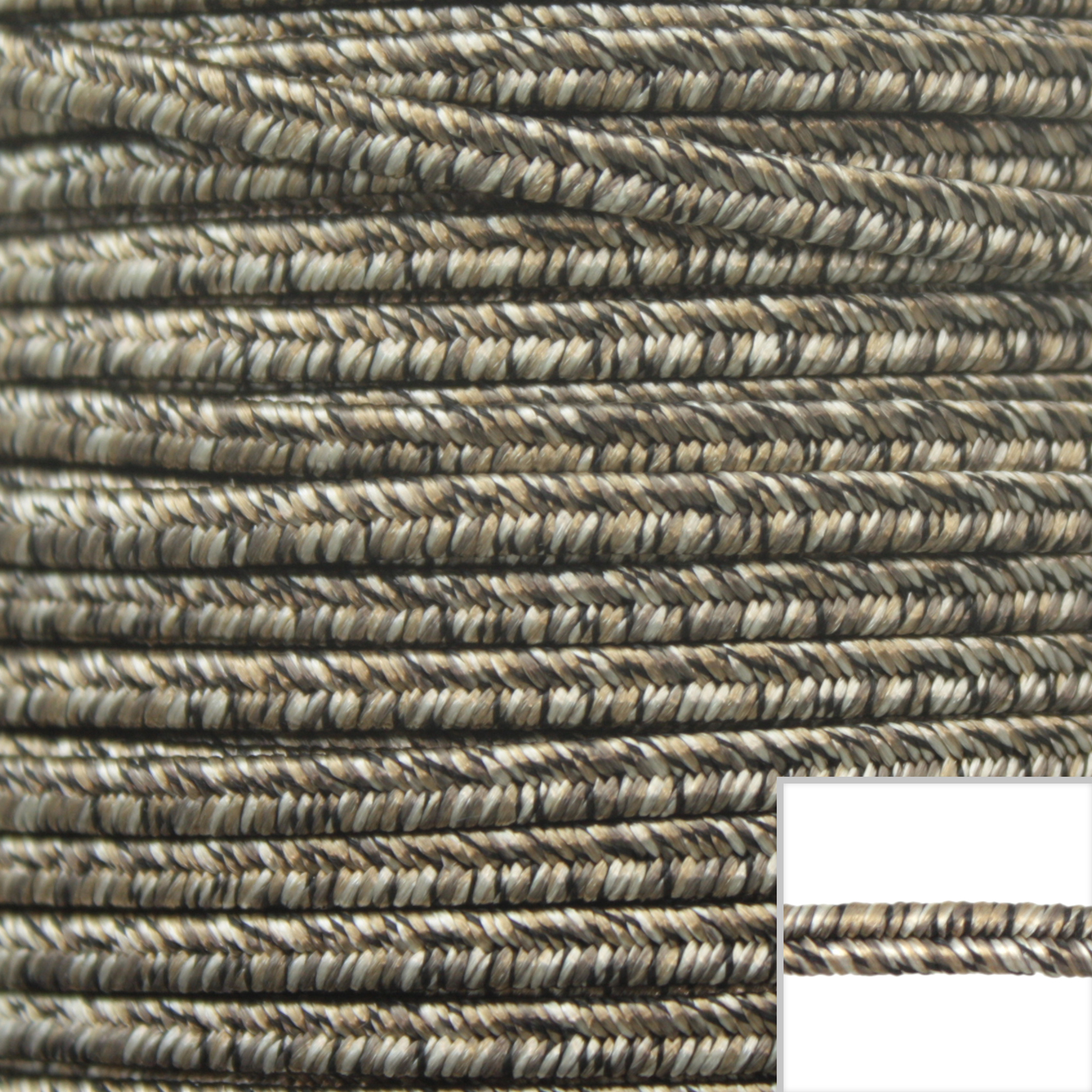 color melange soutache braid - brown 3,5mm | 2mt