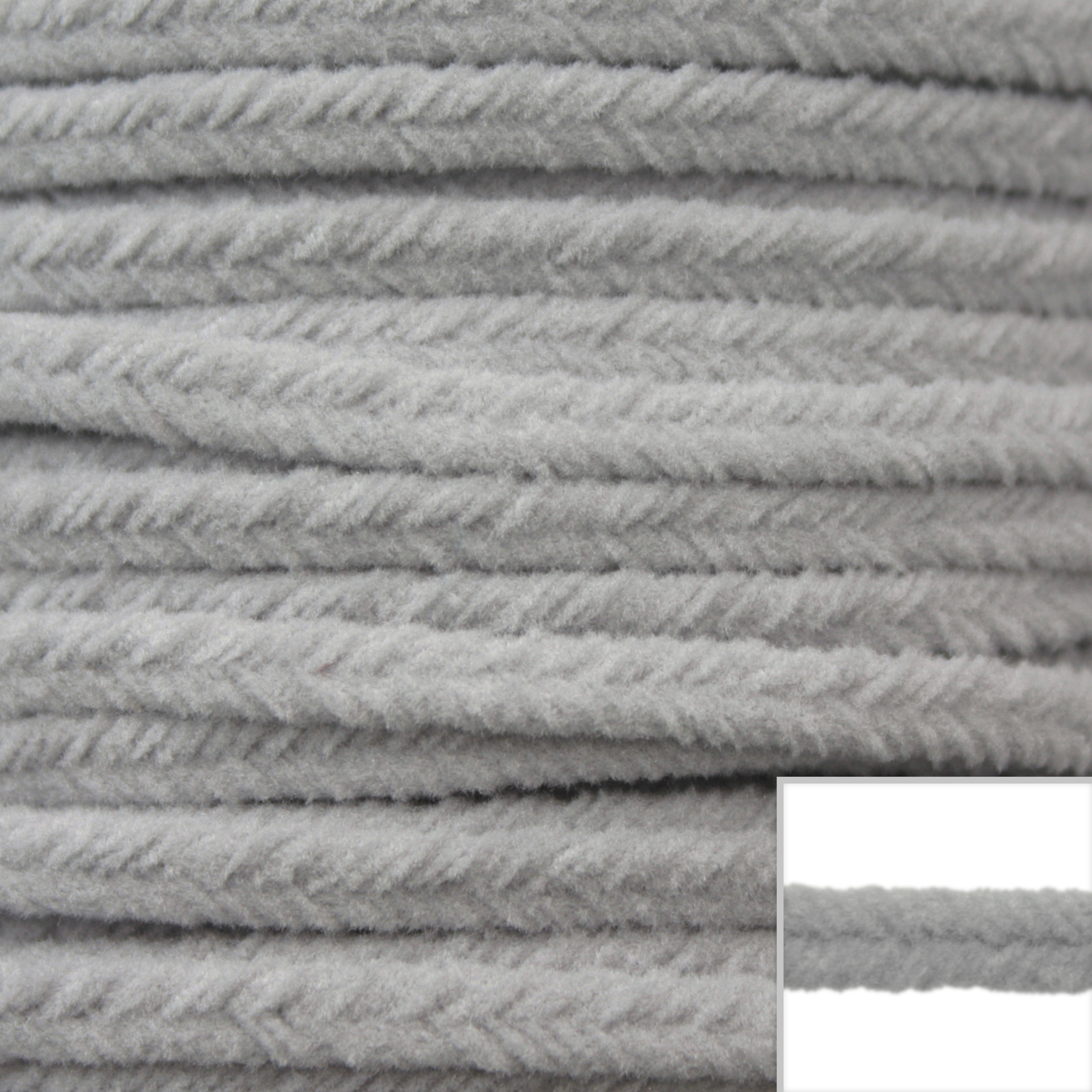 velvet soutache braid - grey 3,5mm | 2mt