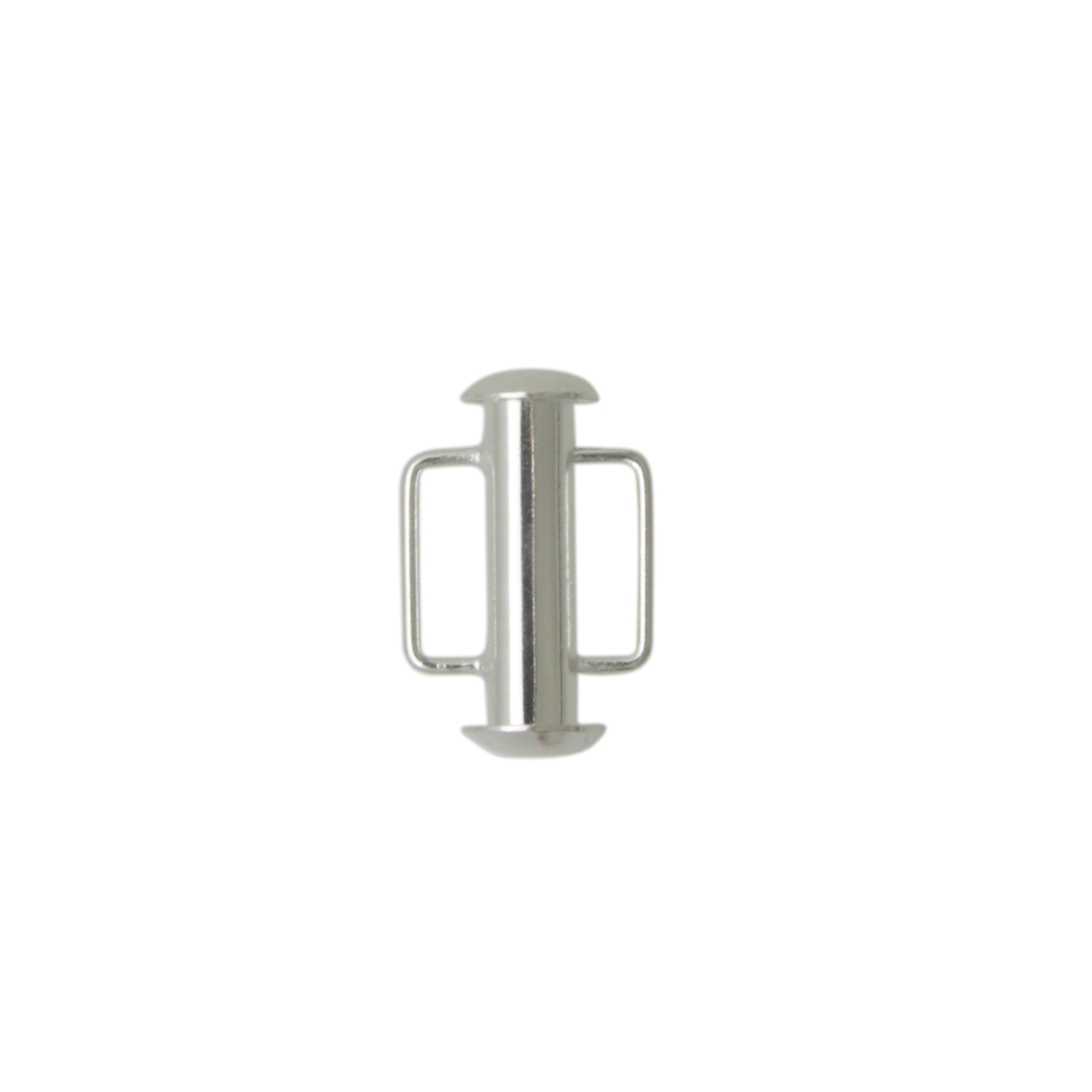 silver plated slide bar clasp 16,5mm (width 8mm) | 1pc