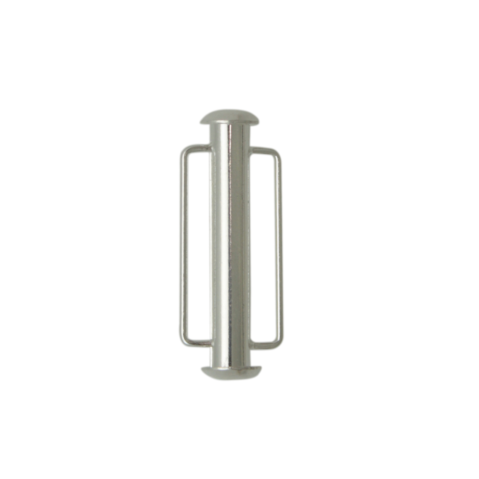 silver plated slide bar clasp 26,5mm (width 18mm) | 1pc