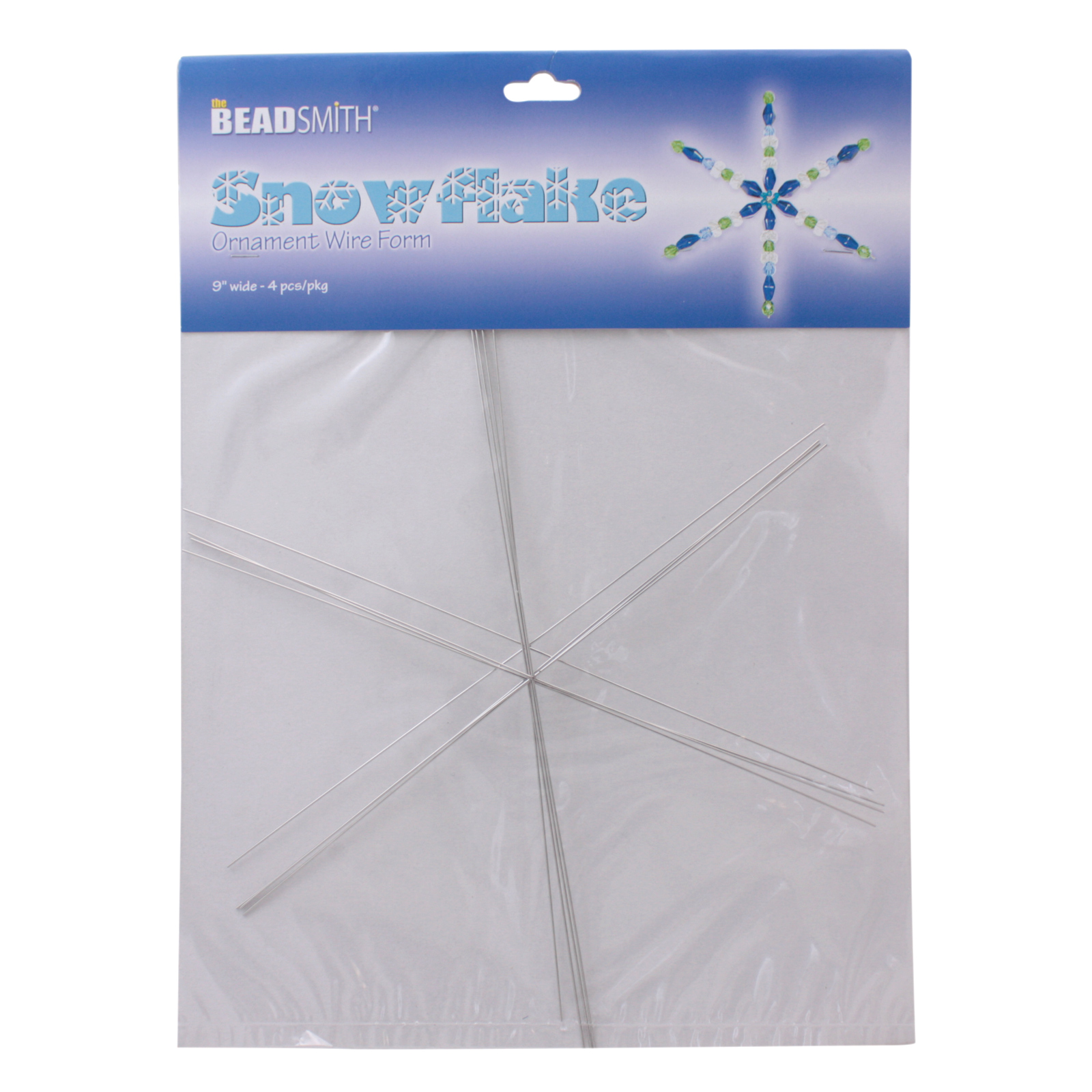ornament wire form - 4 snowflakes 23cm | 1pc