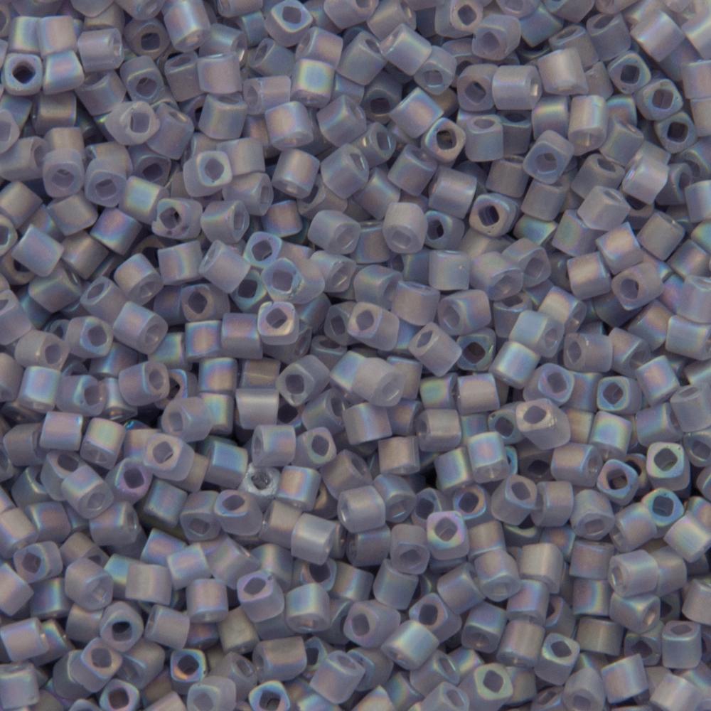 cube perlen toho 1,5mm transparent rainbow frosted light tanzanite (166df) | 10gr