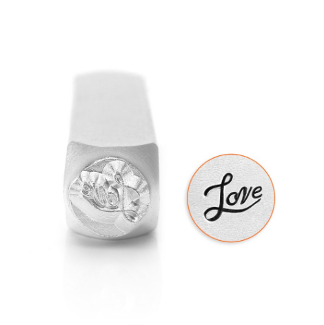design stamp love script 6mm | 1pc