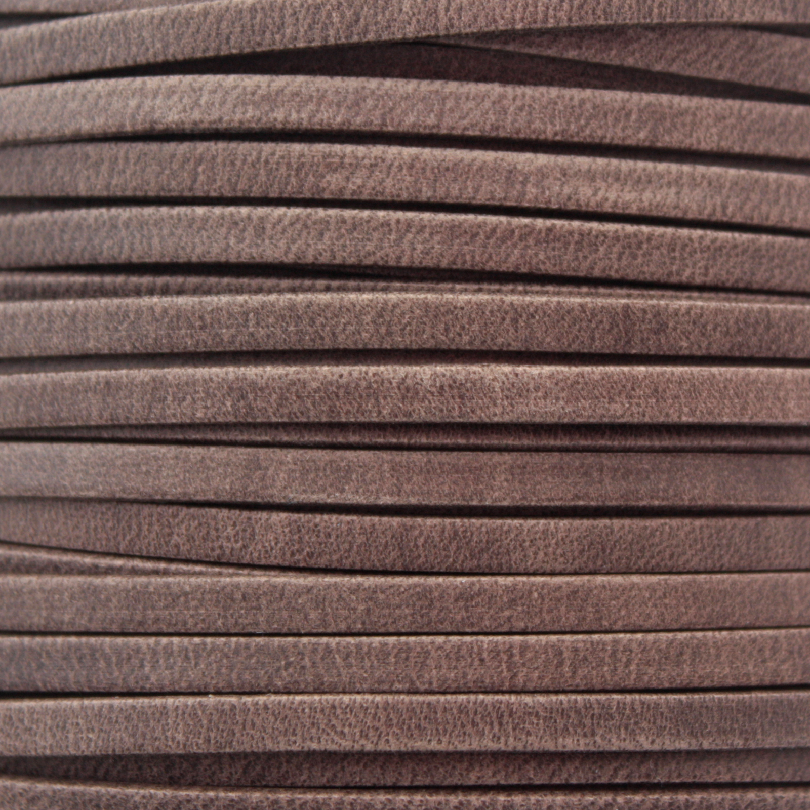 matte brown flat leather cord 3mm | 50cm