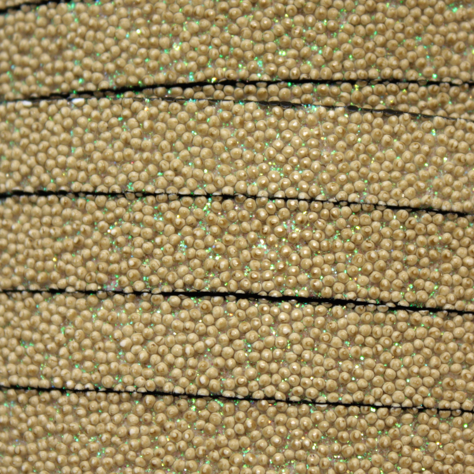 beige caviar effect flat leather cord 10mm | 20cm