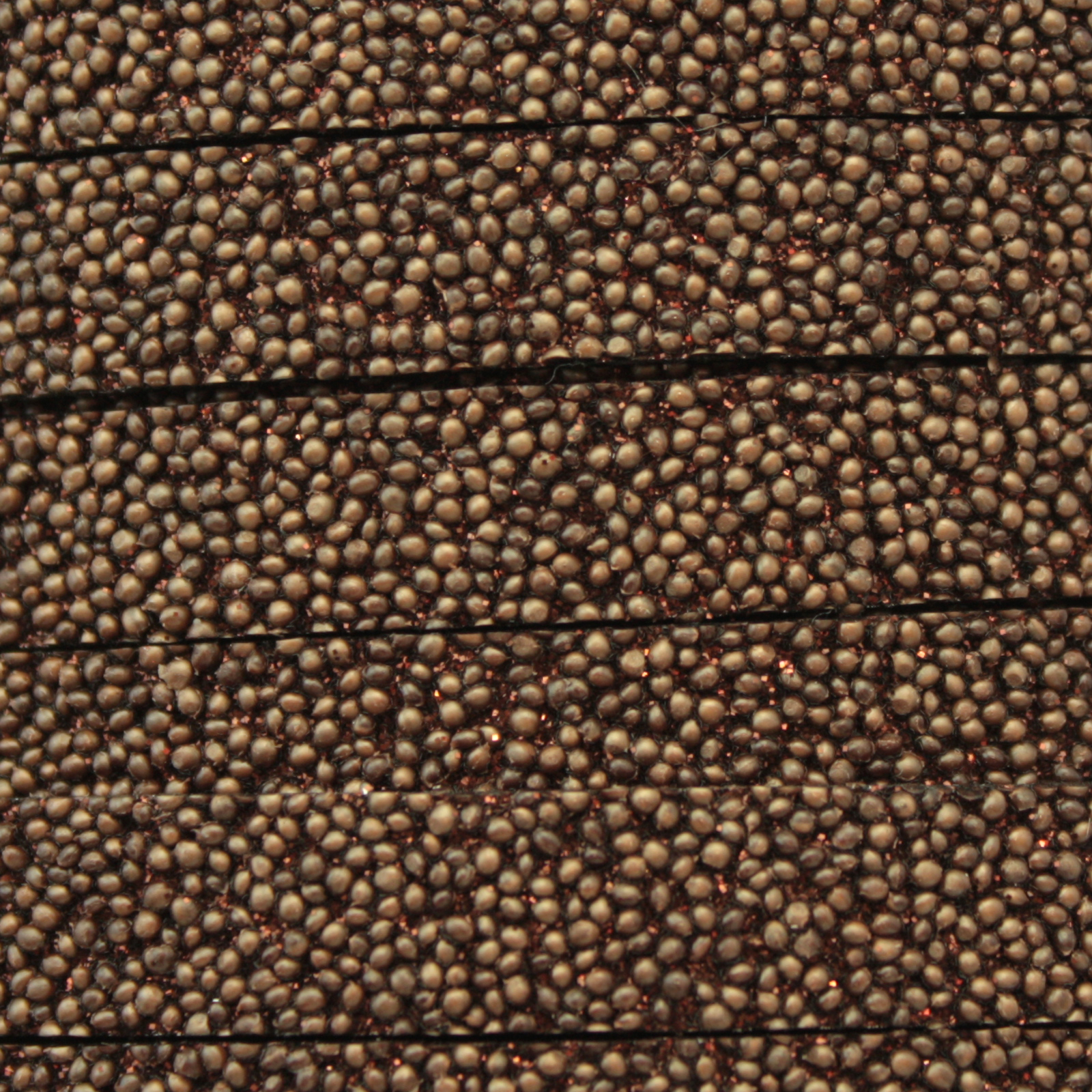 bronze caviar effect flat leather cord 10mm | 20cm
