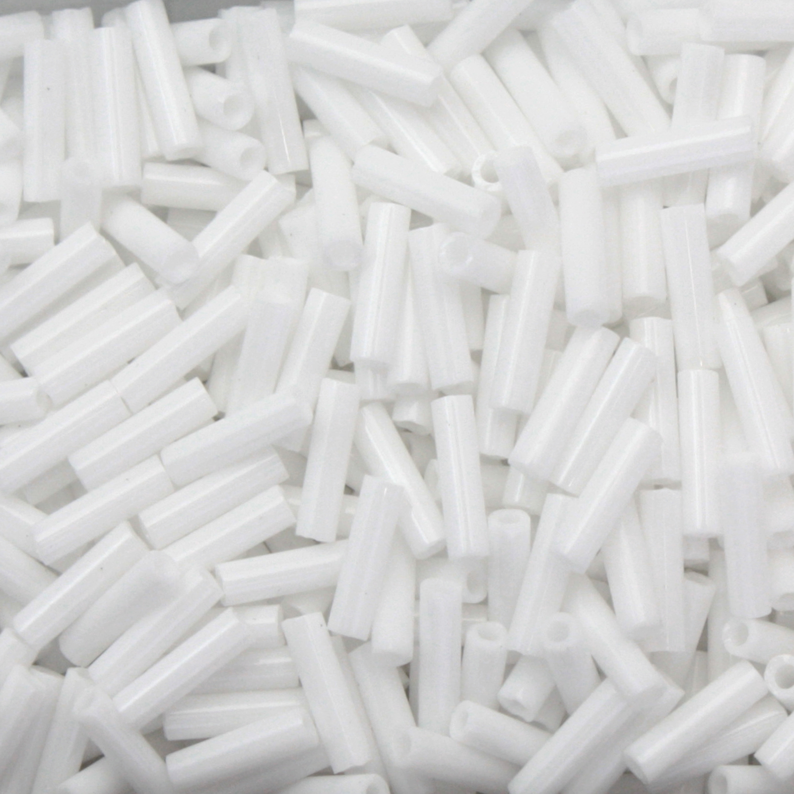 bugle miyuki 6mm opaque white (402) | 10gr